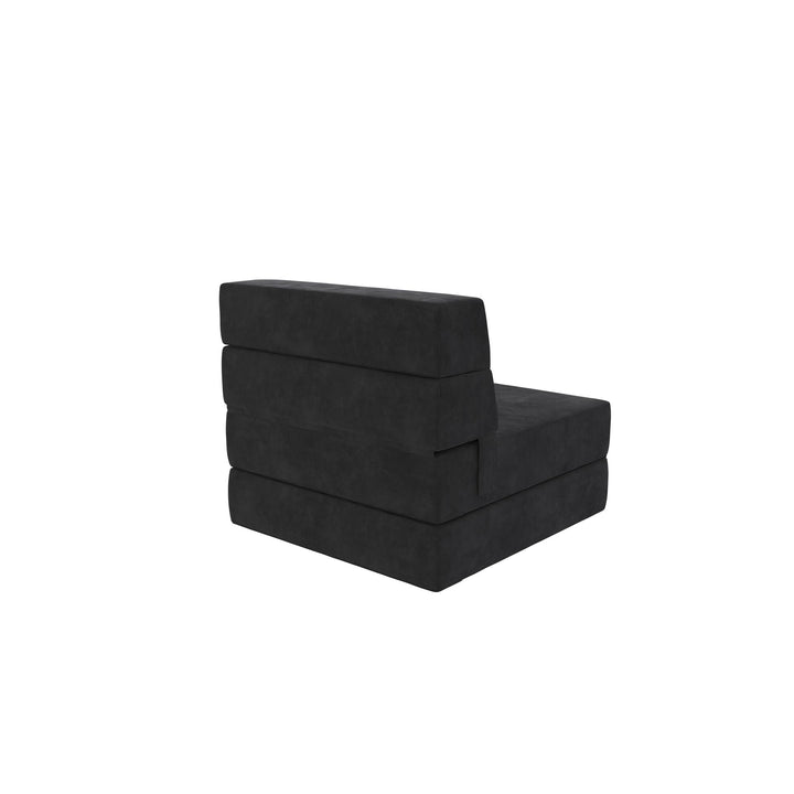 The Flower Modular Chair and Lounger Bed with 5-in-1 Design - Black