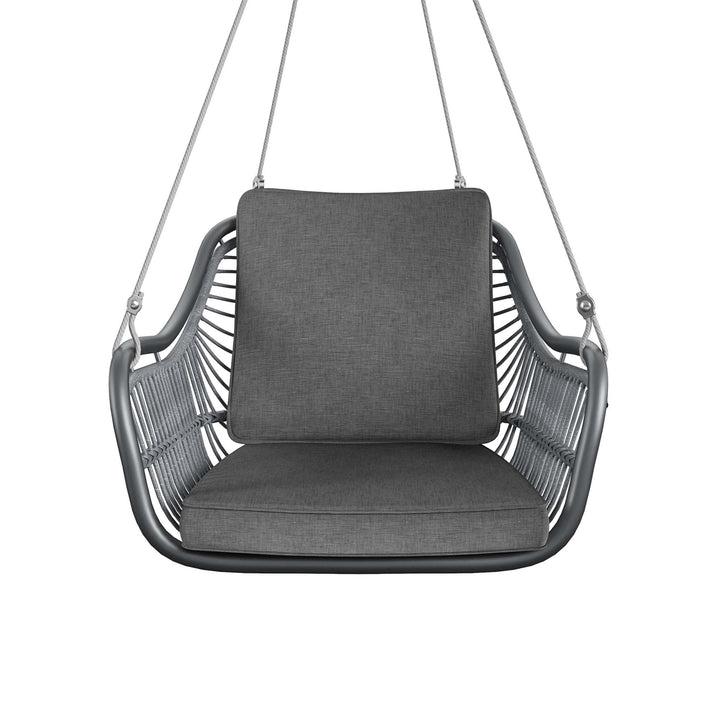 Swing with Seat and Back Cushions - Dark Gray