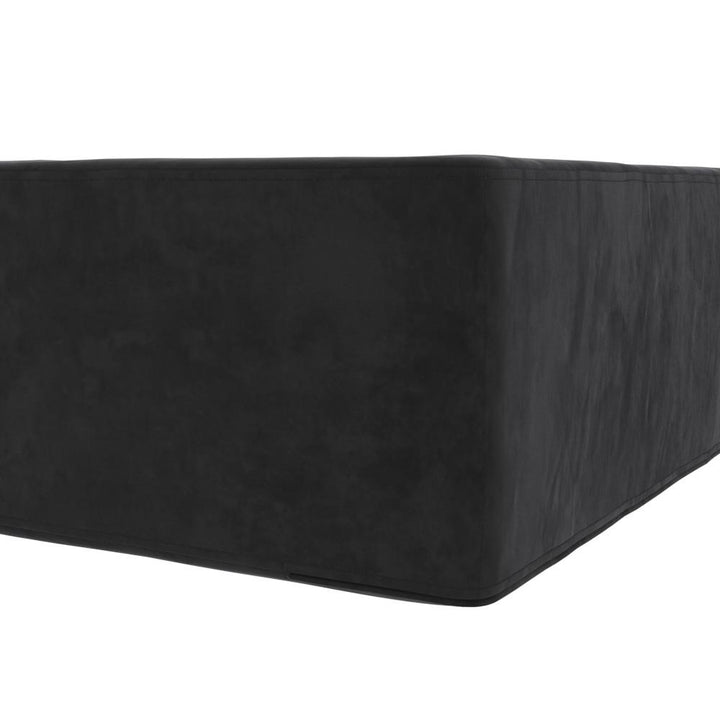 The Flower Ottoman Pouf Comfort Floor Seat and Footrest - Black