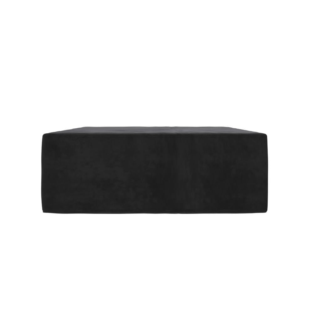 The Flower Ottoman Pouf Comfort Floor Seat and Footrest - Black
