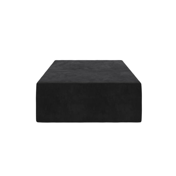 The Flower Ottoman Pouf Comfort Floor Seat and Footrest - Black