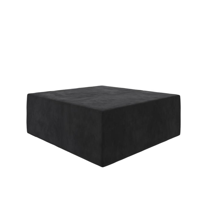 The Flower Ottoman Pouf Comfort Floor Seat and Footrest - Black