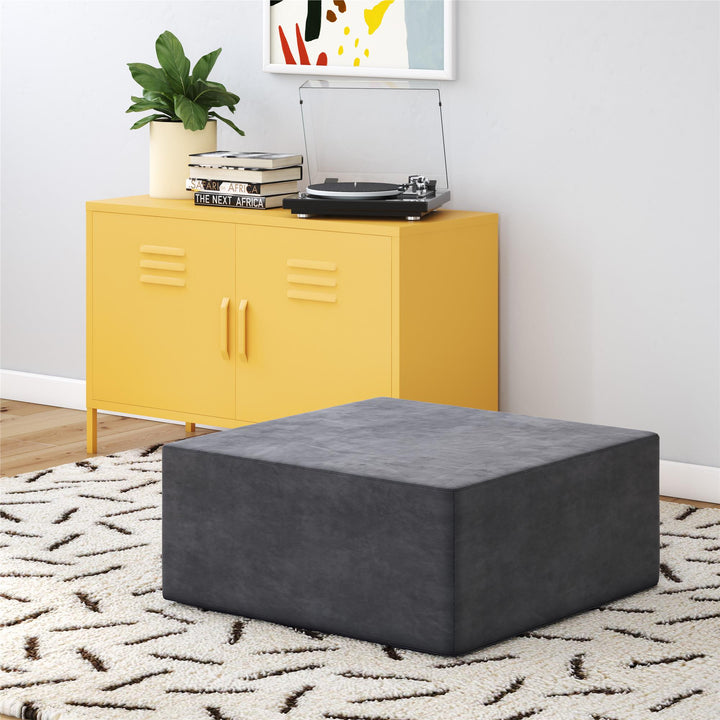 The Flower Ottoman Pouf Comfort Floor Seat and Footrest - Gray