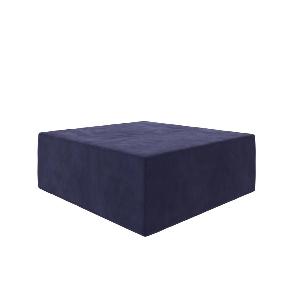 The Flower Ottoman Pouf Comfort Floor Seat and Footrest - Blue