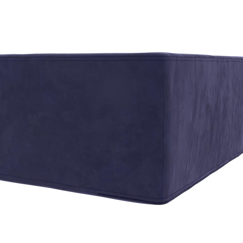 The Flower Ottoman Pouf Comfort Floor Seat and Footrest - Blue