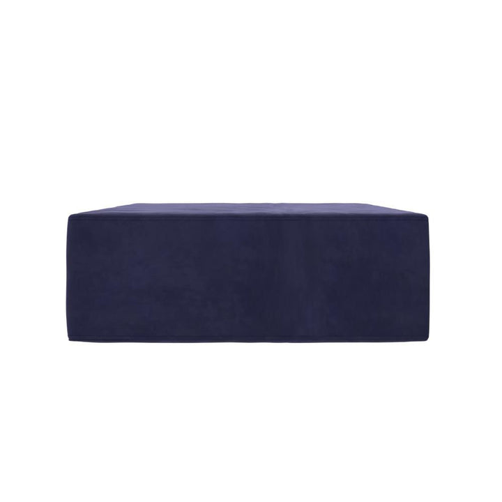 The Flower Ottoman Pouf Comfort Floor Seat and Footrest - Blue