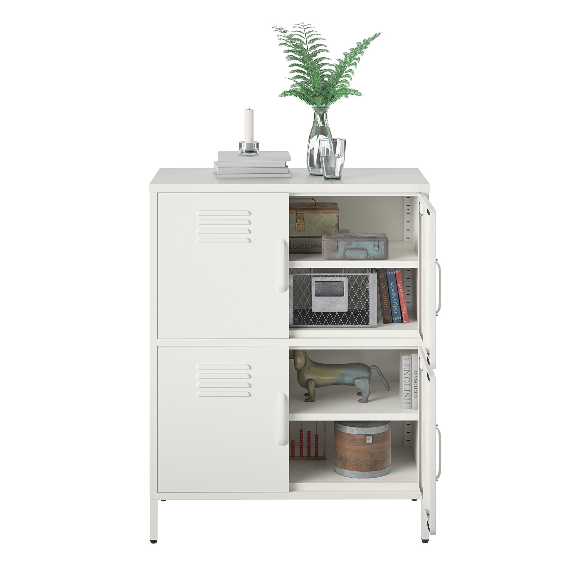 Shadwick 4 Door Metal Locker Storage Cabinet – RealRooms