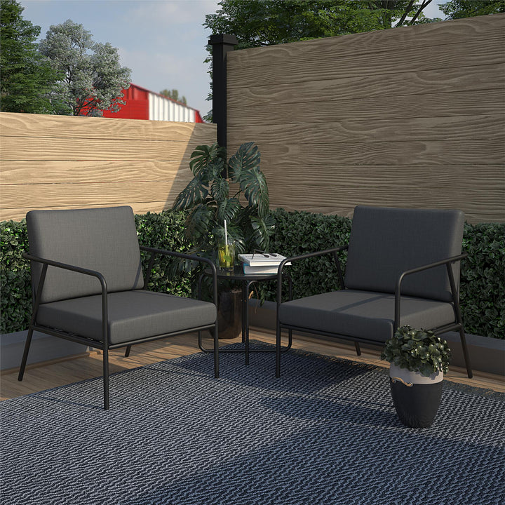 Outdoor Lounge Armchairs - Dark Gray