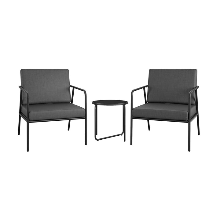 Set of 2 lounge armchairs - Dark Gray