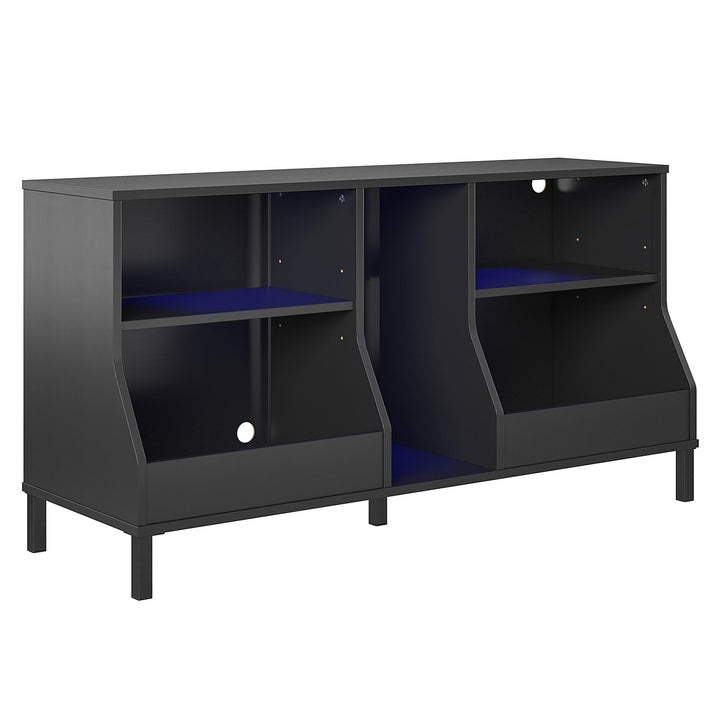 Falcon Youth Gaming TV Stand with ARGB LED Lights - Matte Black
