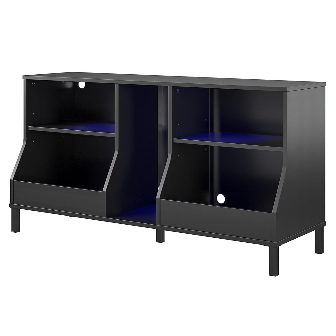 Falcon Youth Gaming TV Stand with ARGB LED Lights - Matte Black