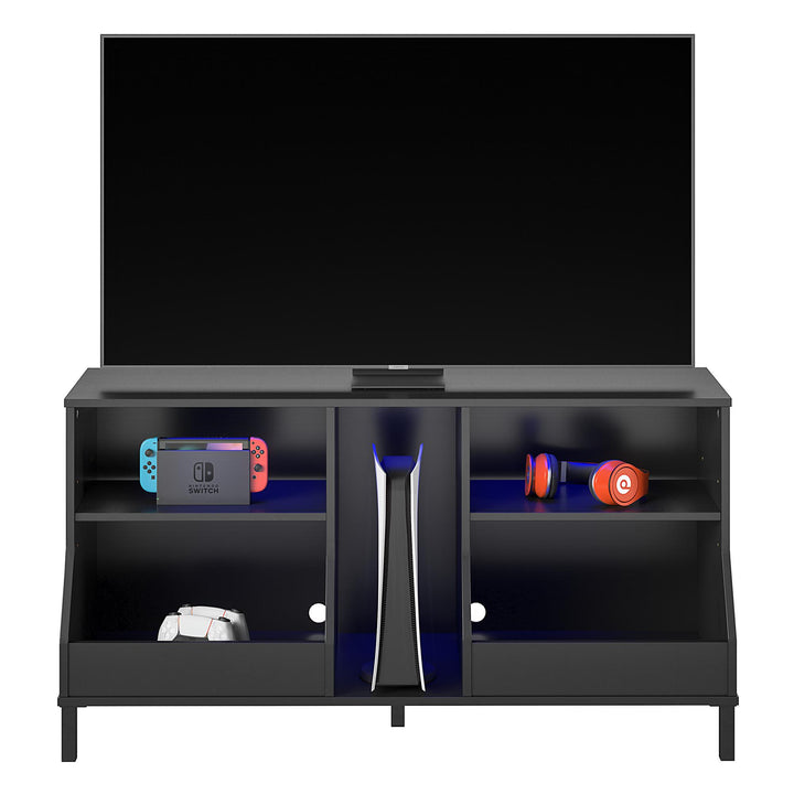 Falcon Youth Gaming TV Stand with ARGB LED Lights - Matte Black