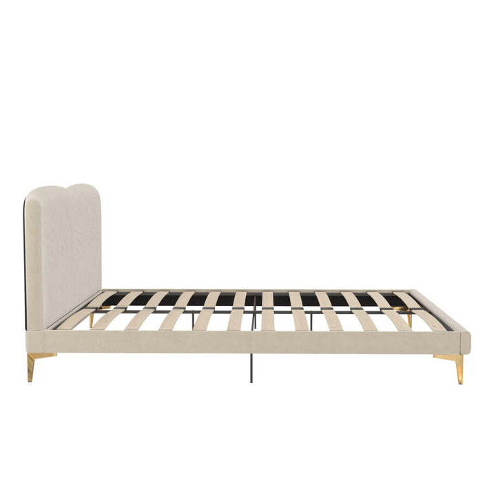 Coco Upholstered Bed - Ivory - Queen