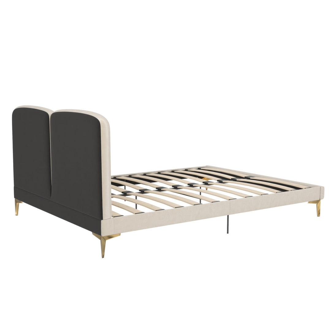 Coco Upholstered Bed - Ivory - Queen