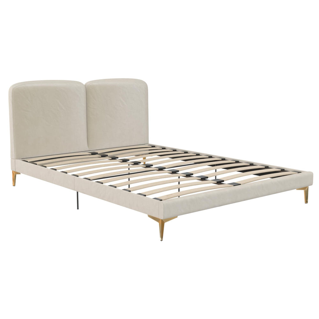 Coco Upholstered Bed - Ivory - Queen