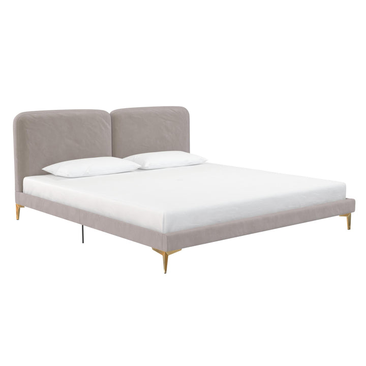 Coco Upholstered Bed - Taupe - King