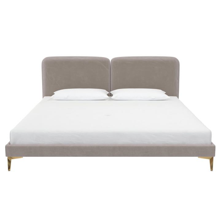 Coco Upholstered Bed - Taupe - King