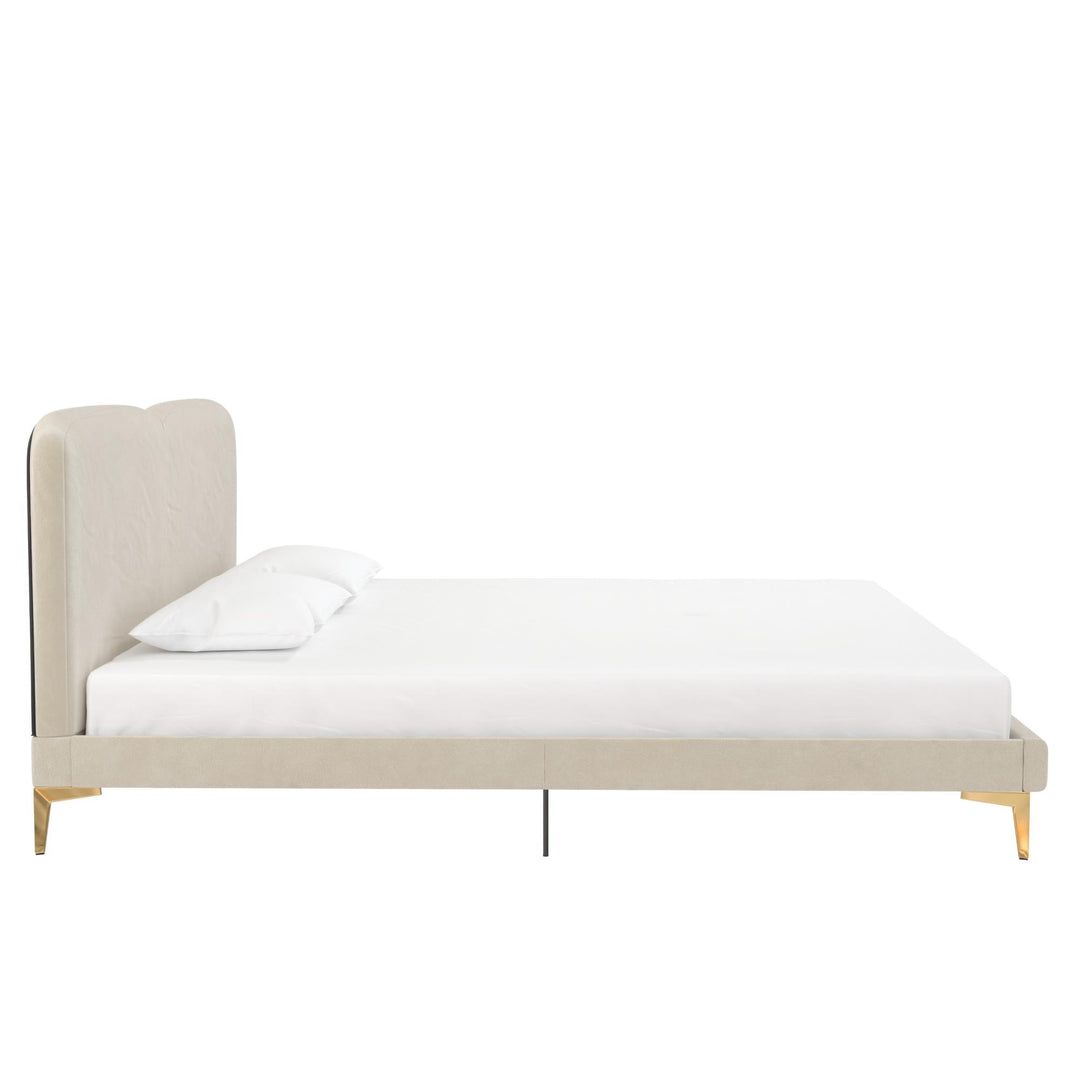 Coco Upholstered Bed - Ivory - King