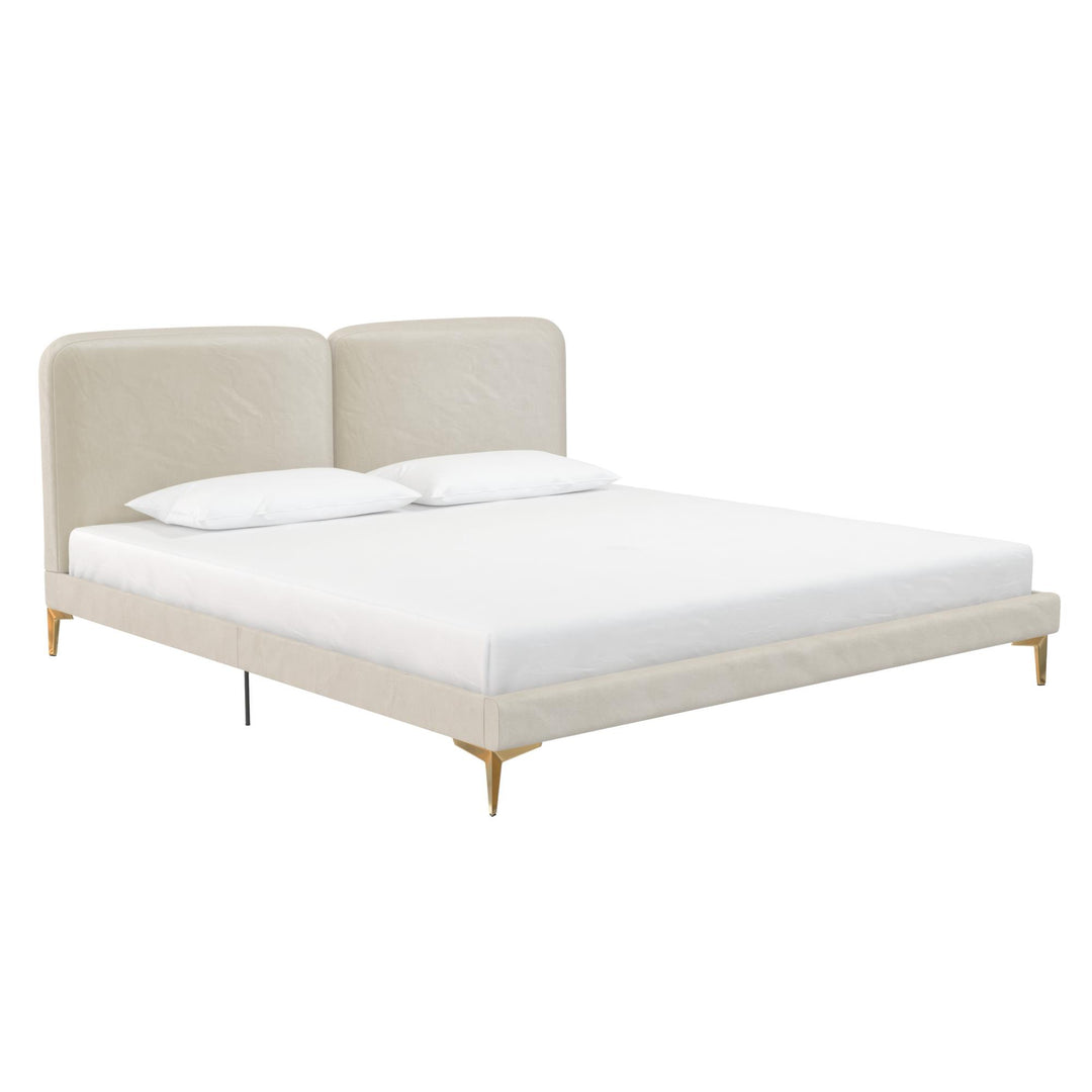 Coco Upholstered Bed - Ivory - King