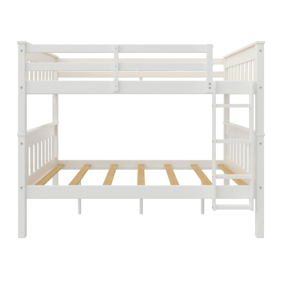 Moon Full-Over-Full Wood Bunk Bed with USB Port and Integrated Ladder - Espresso