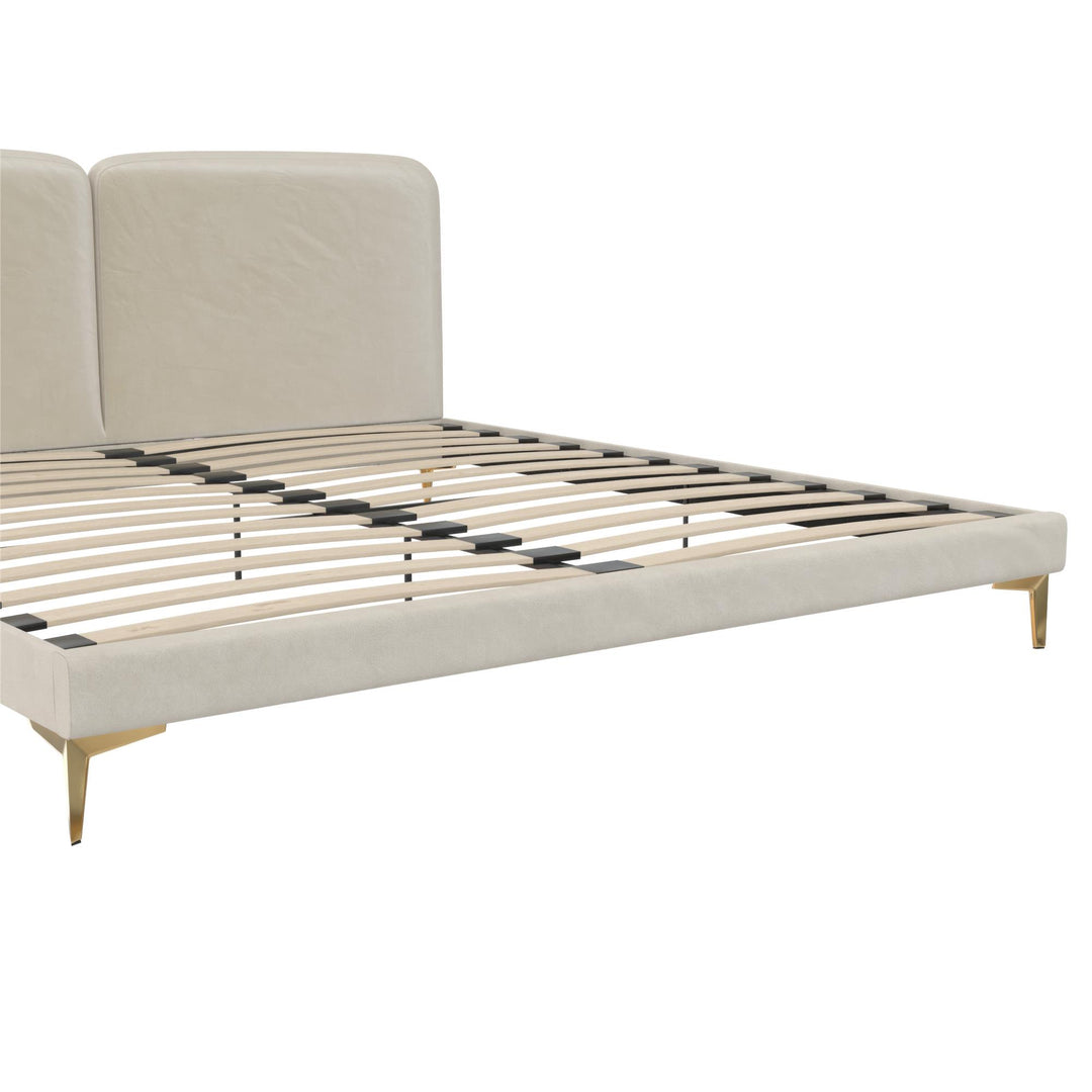 Coco Upholstered Bed - Ivory - King