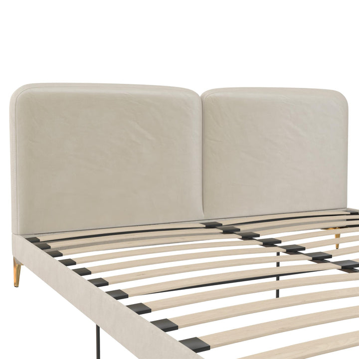 Coco Upholstered Bed - Ivory - King