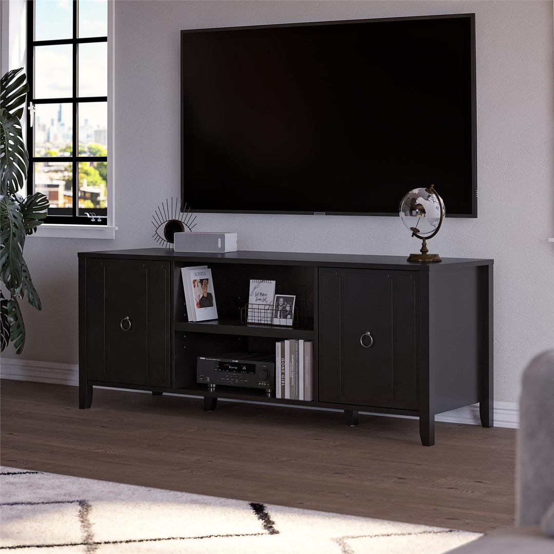 Her Majesty TV Stand with Adjustable Shelving - Black
