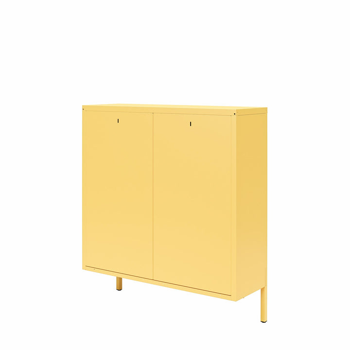 Cache 2 Door Locker Style Metal Shoe Storage Cabinet - Yellow