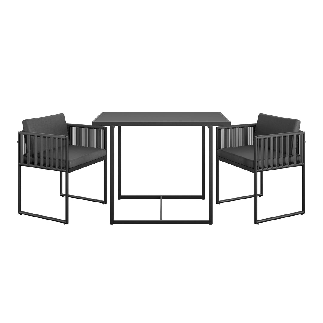 outdoor 3 piece bistro set - Dark Gray