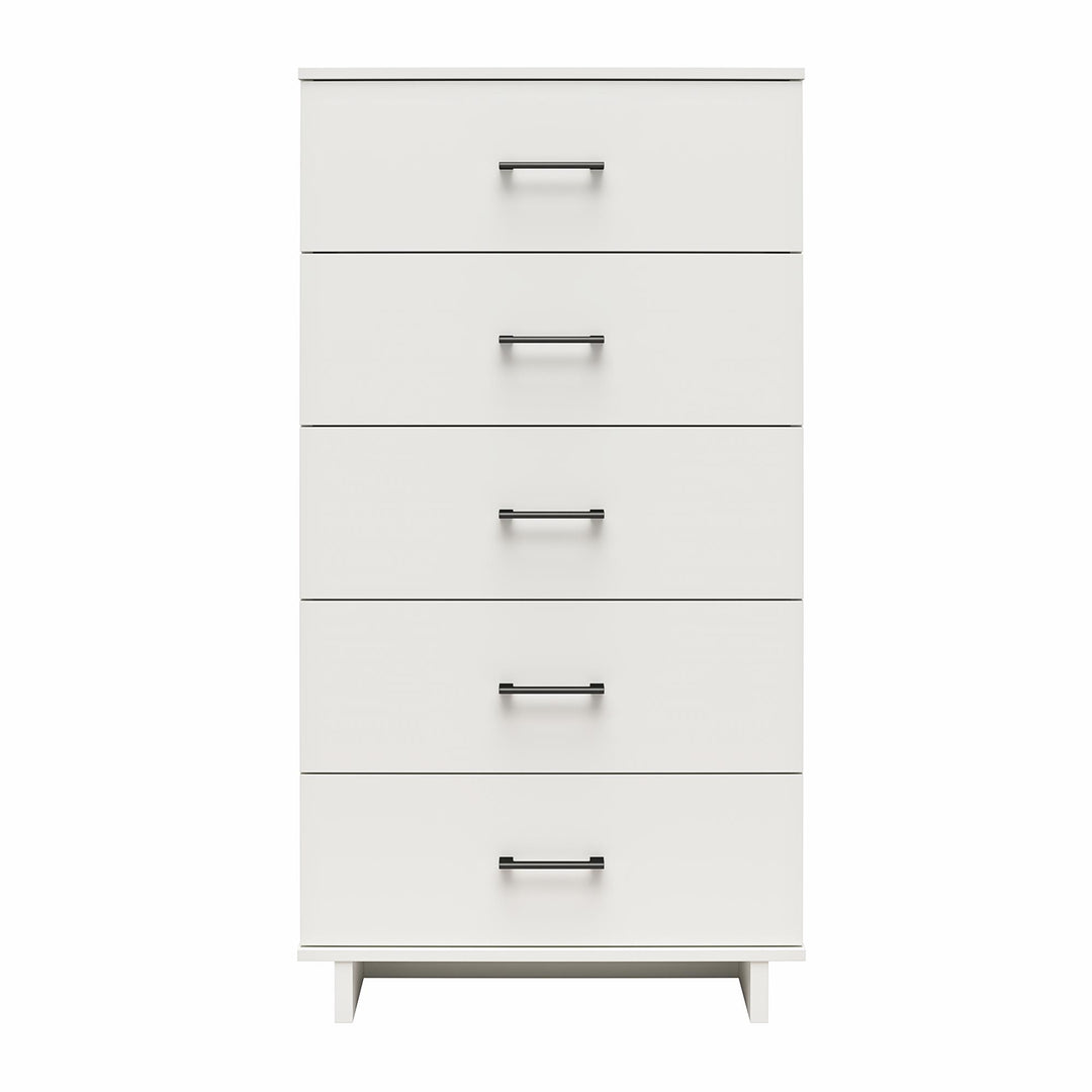 5 drawer dresser chest - White