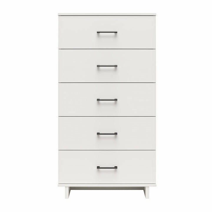 5 drawer dresser chest - White