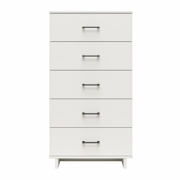 5 drawer dresser chest - White