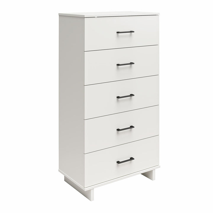 small 5 drawer dresser tall - White