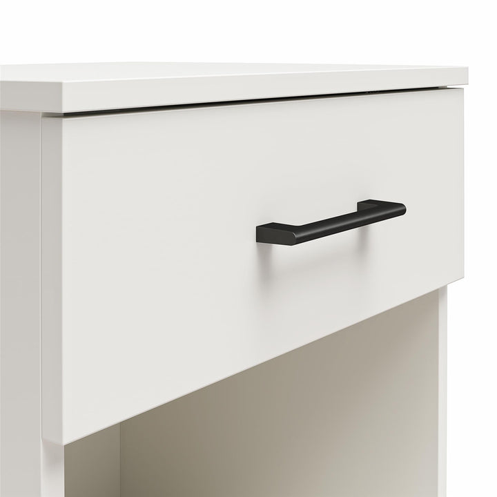 Compact nightstand for small spaces -  White
