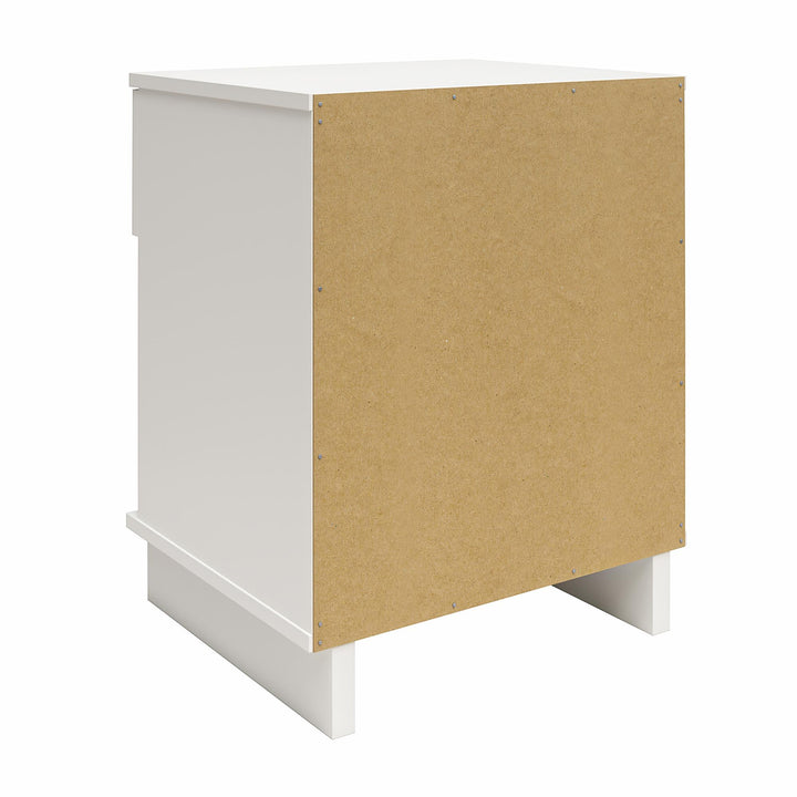 Modern bedside table with storage -  White