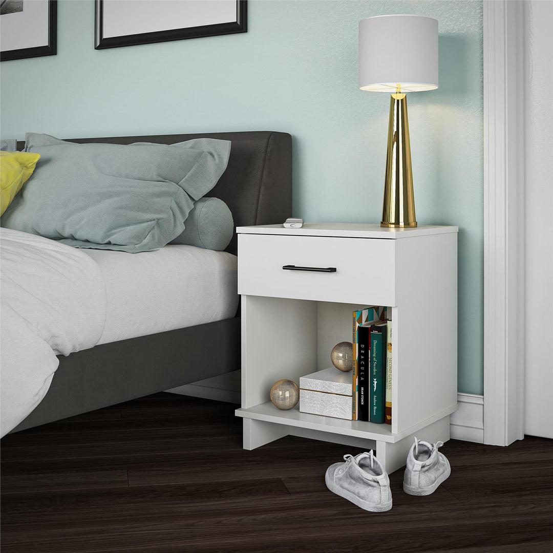 Efficient bedside storage solutions -  White