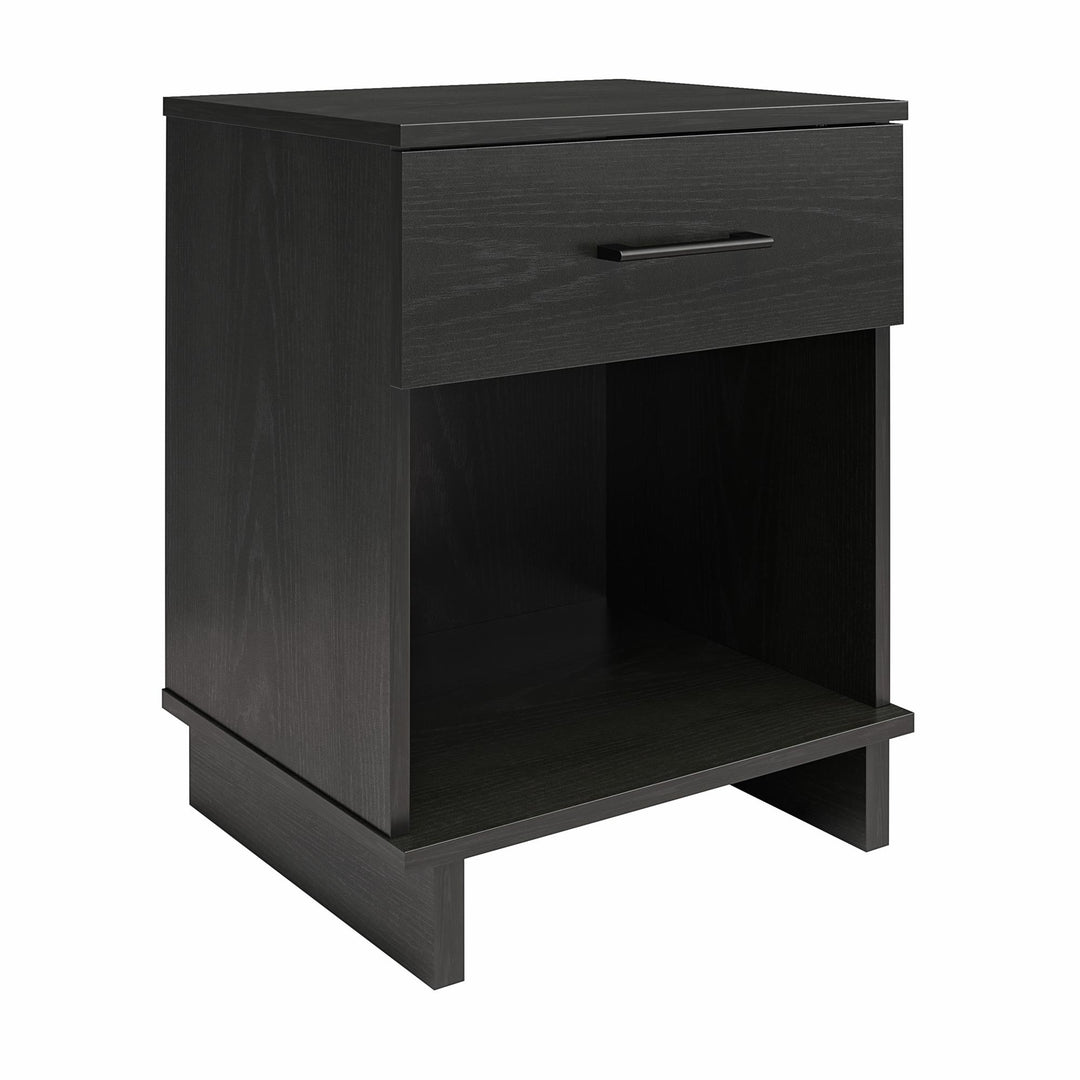 1 drawer nightstand designs -  Black Oak