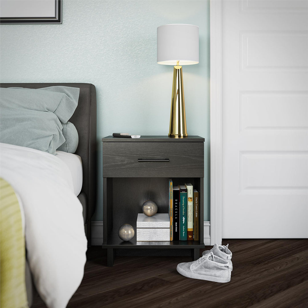 Southlander nightstand for modern bedrooms -  Black Oak