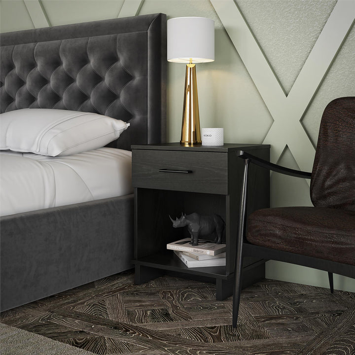 Southlander 1 Drawer Nightstand - Black Oak