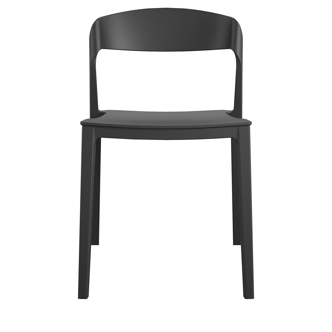 Outdoor/Indoor Stacking Resin Chair -  Black 