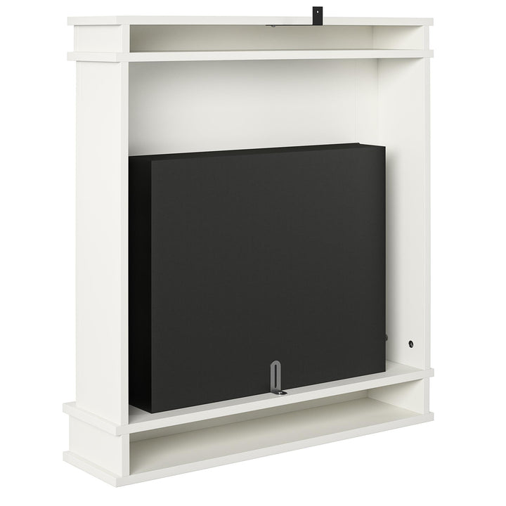 Mateo Electric Fireplace with Mantel and Touchscreen Display and 23 Inch Fireplace Insert - White