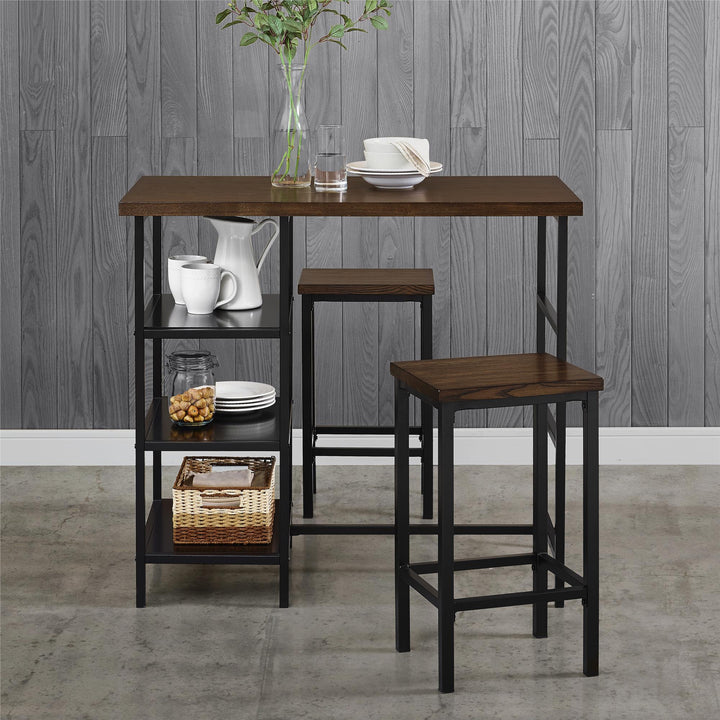 Oakleigh metal pub set design -  Dark Mahogany