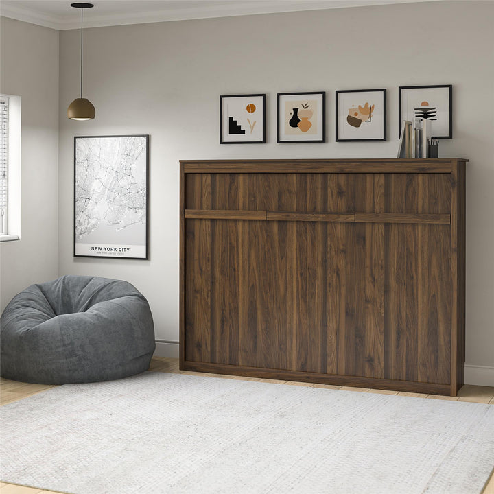 Paramount Full Size Daybed Wall Bed - Columbia Walnut