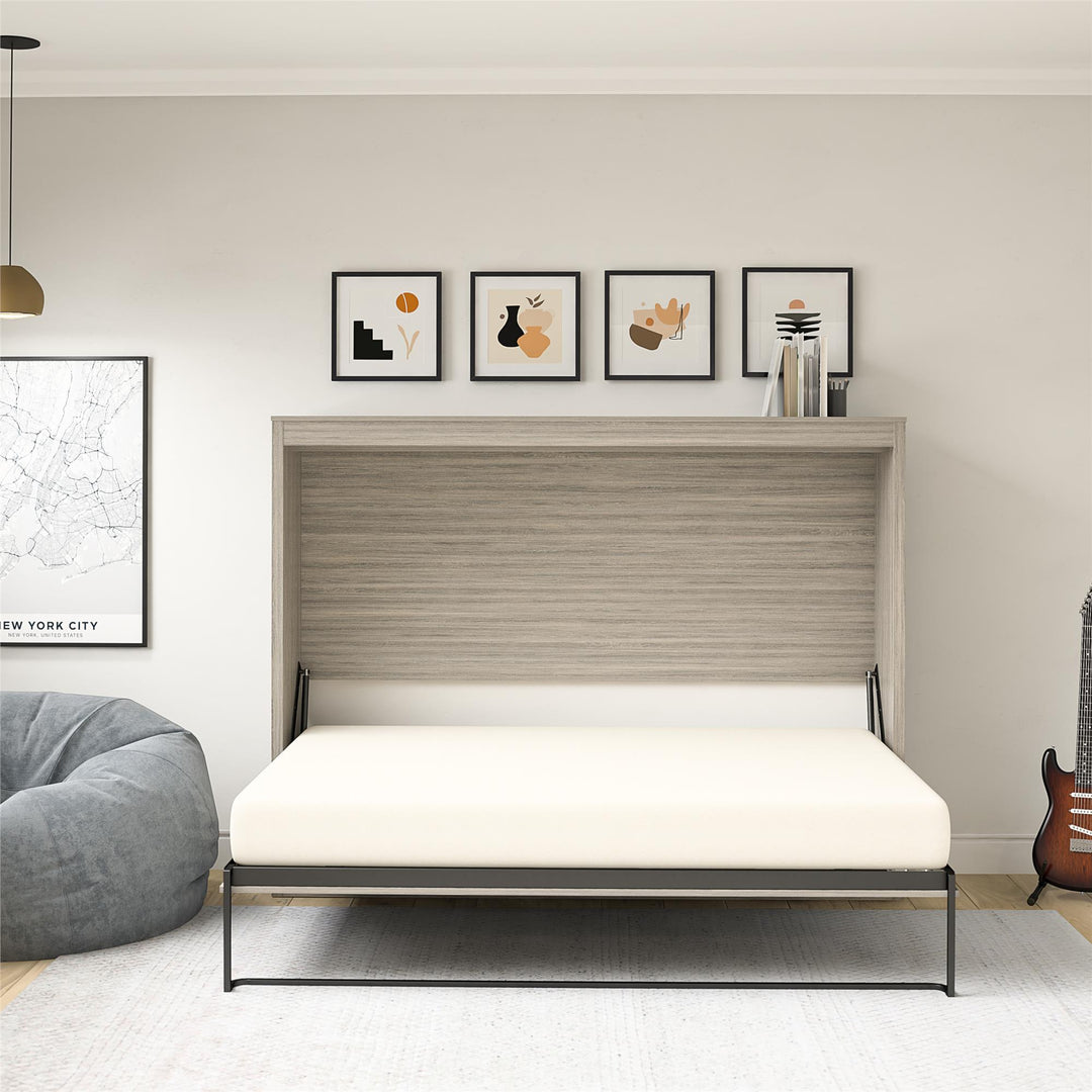 Paramount Full Size Daybed Wall Bed - Gray Oak