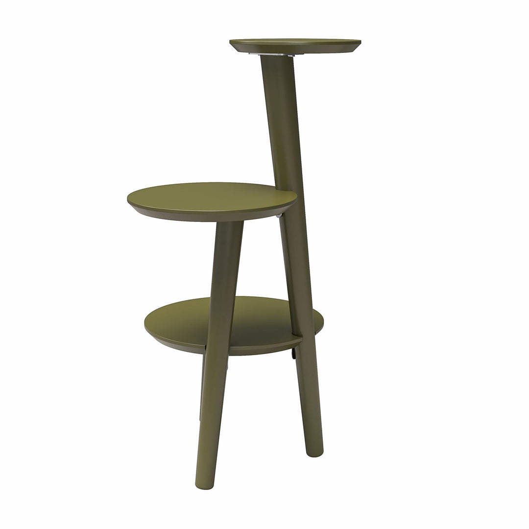 Indoor Plant Stand with 3 Shelves -  Olive Green