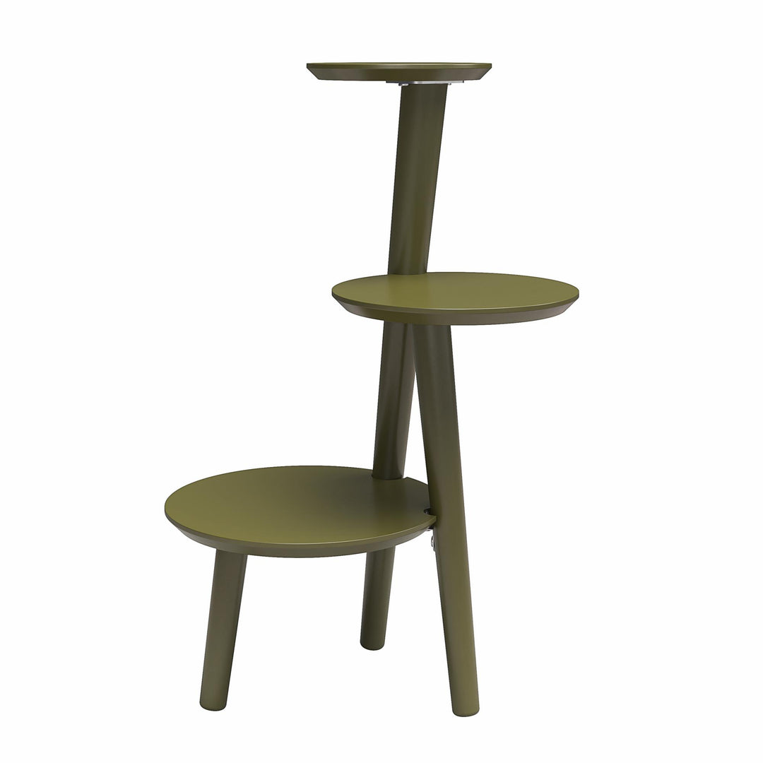 Modern 3-Tier Plant Stand -  Olive Green