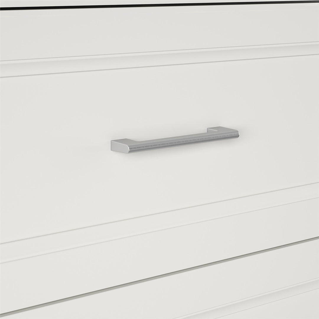 Chic storage: 3 rods, 3 drawers - white