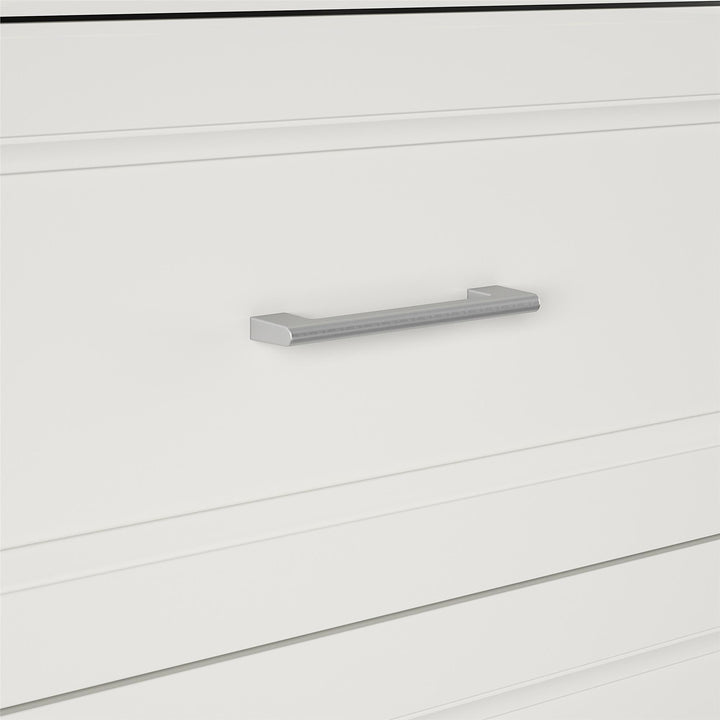 Chic storage: 3 rods, 3 drawers - white