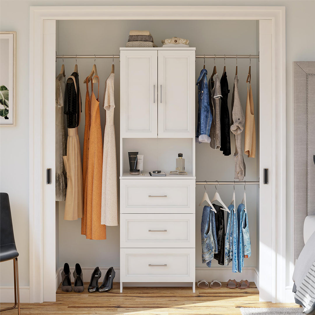 Trending 3-drawer closet storage solution - white