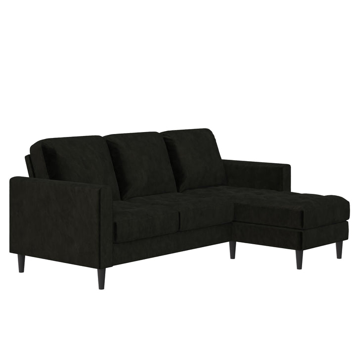 Strummer Reversible Sectional Sofa Couch - Black